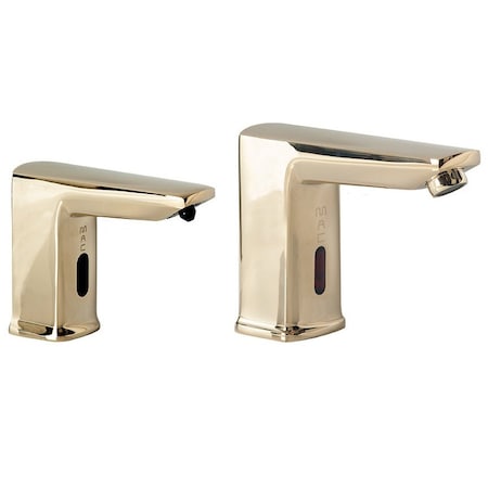 MP22 Matching Pair Of Faucet And Soap Dispenser, Polished Brass